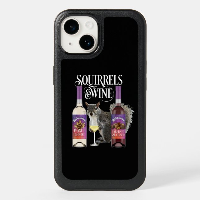Squirrels & Wine - Funny Squirrel Lover and Wine D Otterbox iPhone Case (Back)