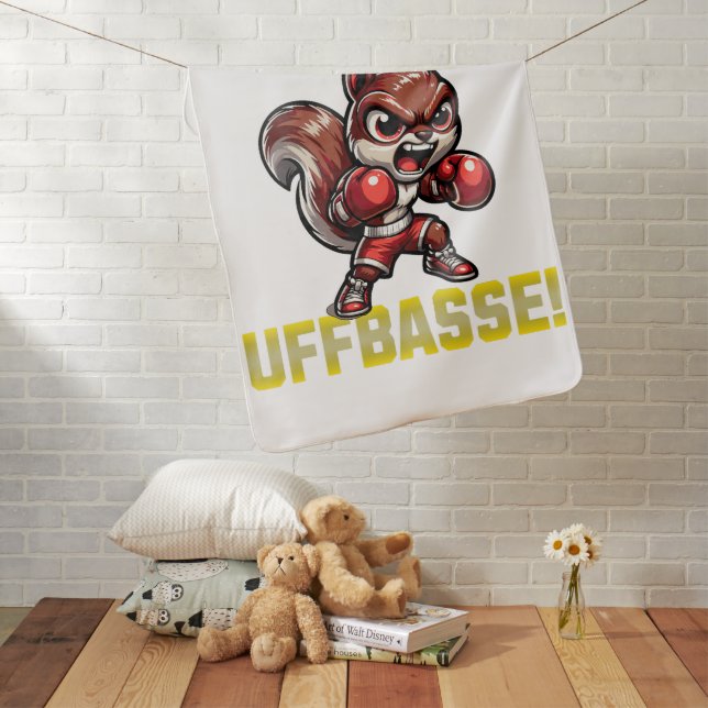Squirrels with boxing gloves - UFFBASSE! Baby Blanket (In Situ)