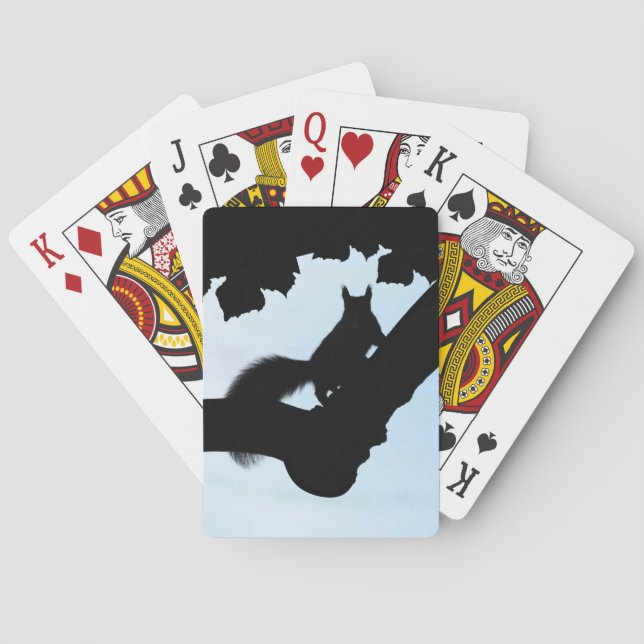 Squirrely Blues Poker Cards (Back)