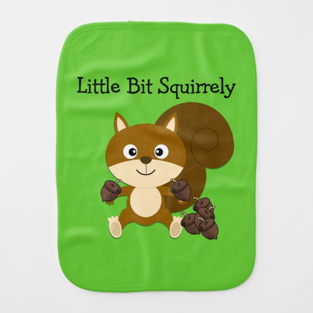 Squirrely Burp Cloth (Front)