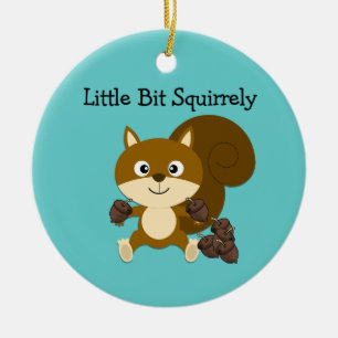Squirrely Ceramic Ornament