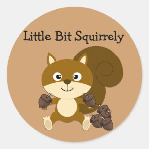 Squirrely Classic Round Sticker