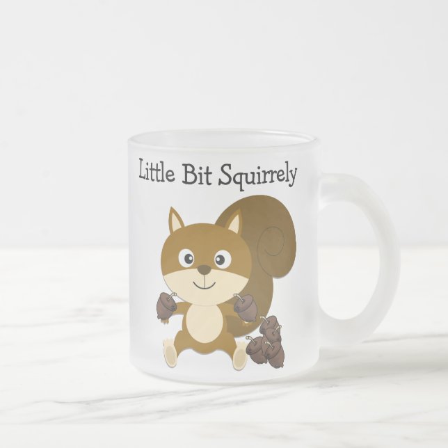 Squirrely Frosted Glass Coffee Mug (Right)