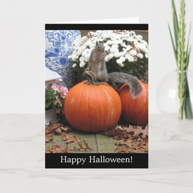 Squirrely Halloween Card (Front)