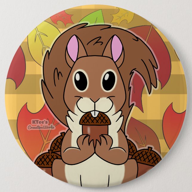 Squirrely Squirrel -  Button (Front)