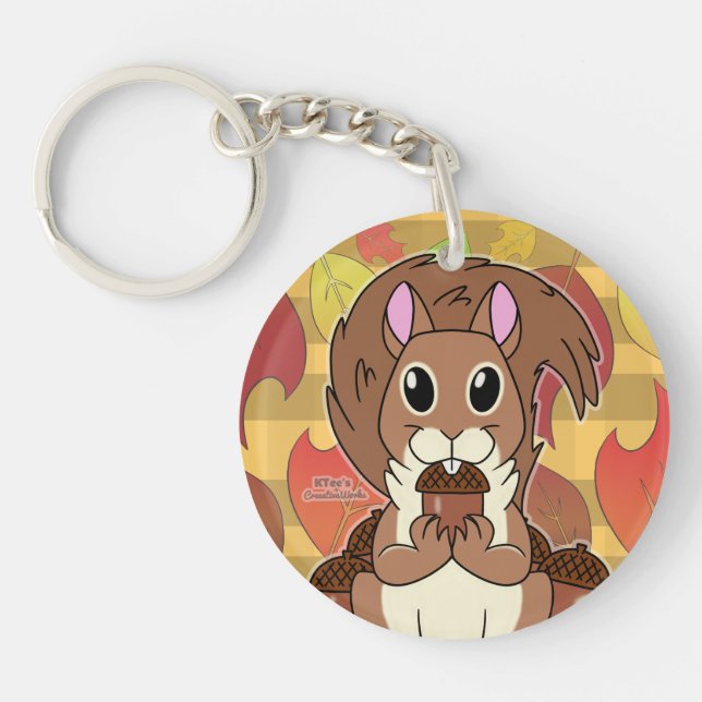 Squirrely Squirrel -  Keychain (Front)
