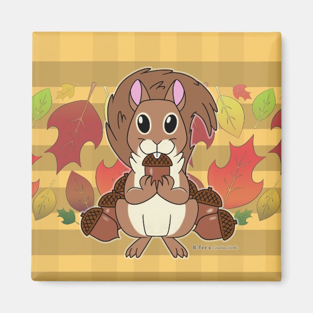 Squirrely Squirrel -  Magnet (Front)