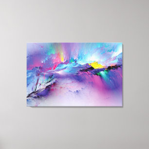 Squirt paint colors Premium Wrapped Canvas (Gloss) Print