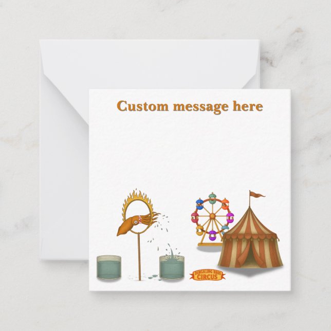 Squirty squid note card (Front)