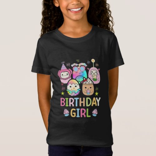 Squish Birthday Girl Squishmallow Lovers T_Shirt