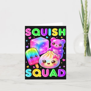 Squish Squad Cute Kawaii Dumpling Rainbow Candy Card