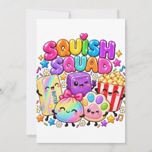 Squish Squad Viral Squishies Popcorn Butter Dumpli Holiday Card