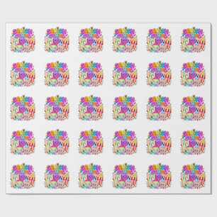 Squish Squad Viral Squishies Popcorn Butter Dumpli Wrapping Paper
