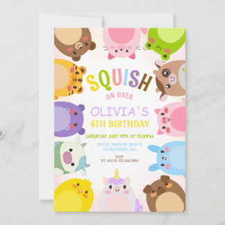 Squishmallow Birthday Invitation
