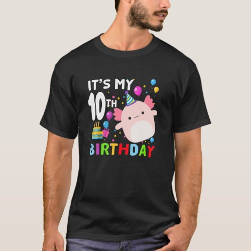 Squishmallow ItS My 10Th Birthday 10 Year Old Bir T_Shirt