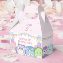 Squishmallows Birthday Party Pink Gable Favor Box