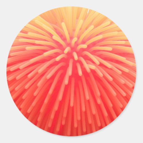 Squishy Ball Abstract Red Orange Glow Classic Round Sticker