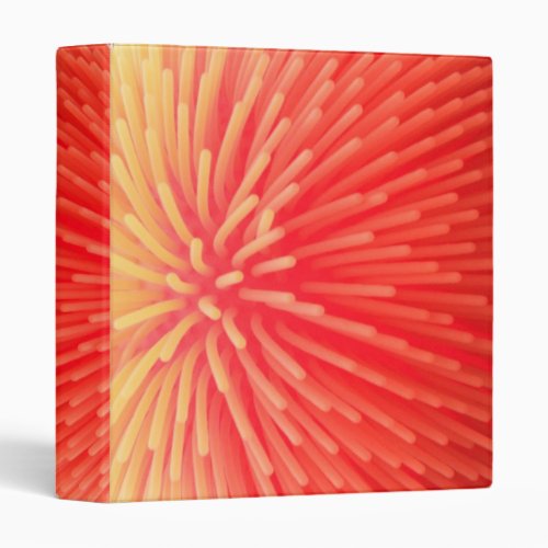 Squishy Ball Toy Abstract Red Orange Glow 3 Ring Binder