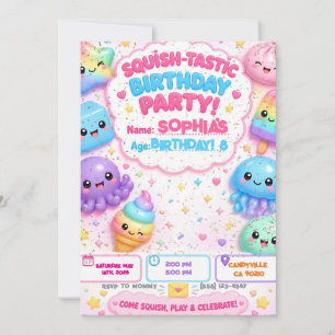 Squishy Birthday Invitation