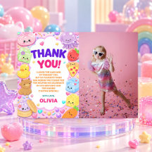 Squishy Girl Cute Kawaii Colorful Birthday Photo