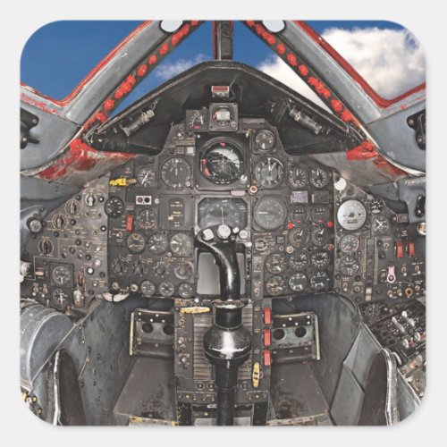 SR71 Blackbird Aircraft Cockpit Square Sticker