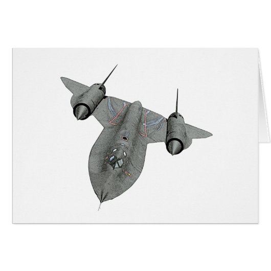SR71 Blackbird Illustration Note Cards (Front Horizontal)