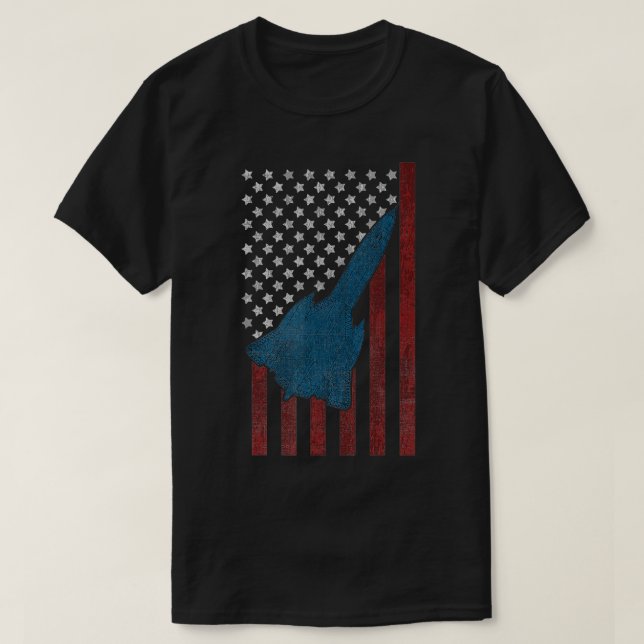 SR71 Jet US Military Aircraft Black Bird US Patrio T-Shirt (Design Front)