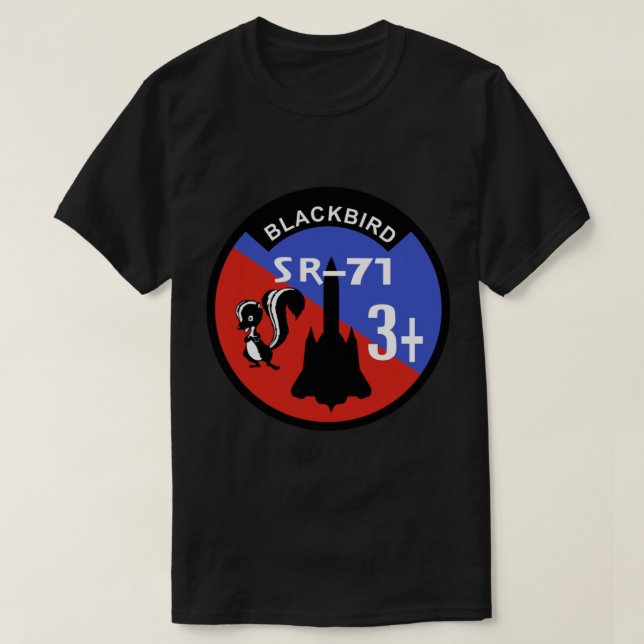 SR-71 Blackbird +3 badge T-Shirt (Design Front)