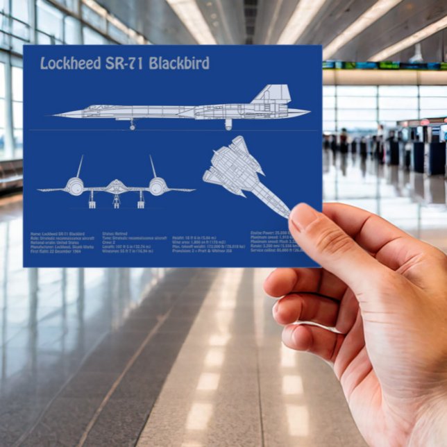 SR-71 Blackbird - Airplane Blueprint Plans ABD Postcard (Creator Uploaded)