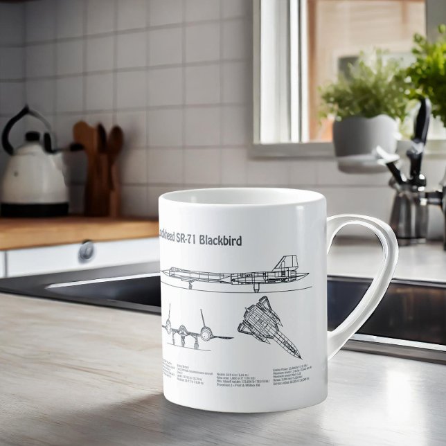 SR-71 Blackbird - Airplane Blueprint Plans BD Coffee Mug (Creator Uploaded)