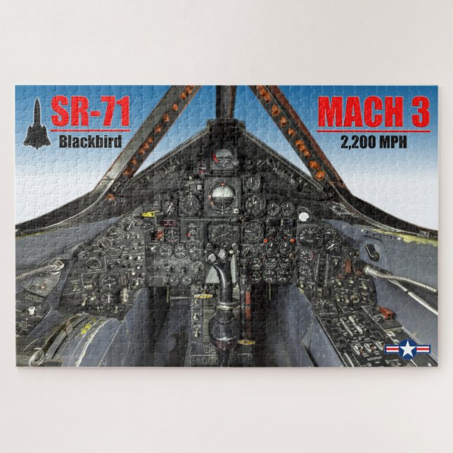 SR-71 BLACKBIRD COCKPIT (20x30 INCH) Jigsaw Puzzle (Horizontal)