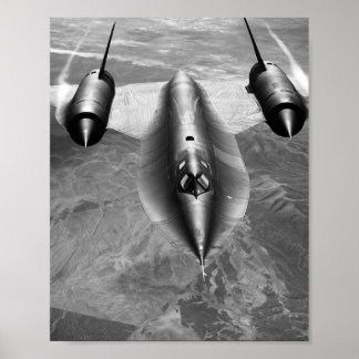 SR-71 Blackbird Flying Over California Poster