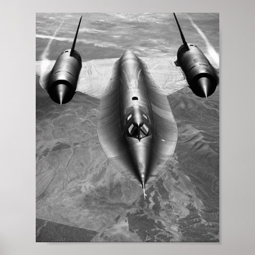 SR_71 Blackbird Flying Over California Poster