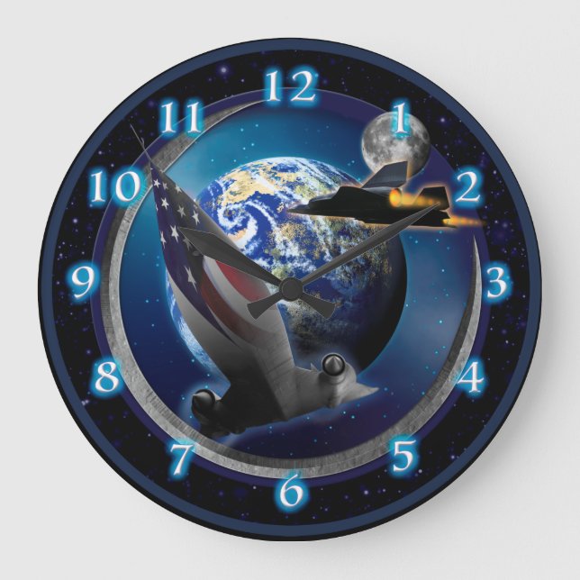 SR-71 Blackbird HIGH RANGERS Round Clock (Front)