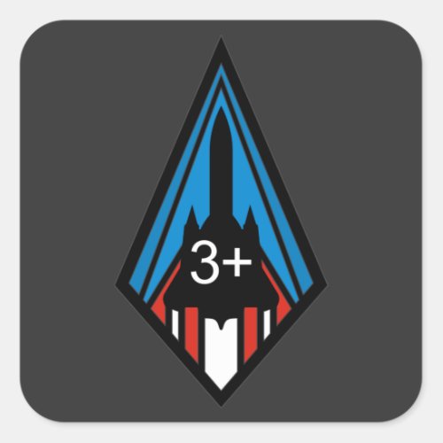 SR_71 Blackbird Mach 3 Commemorative Insignia Square Sticker