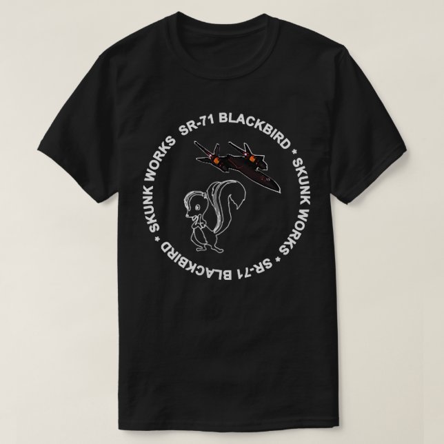 SR-71 Blackbird-Skunk Works    T-Shirt (Design Front)