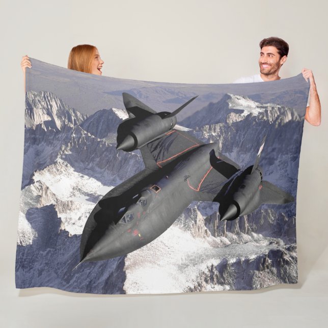 SR-71 BLACKBIRD SPY PLANE FLEECE BLANKET (In Situ)
