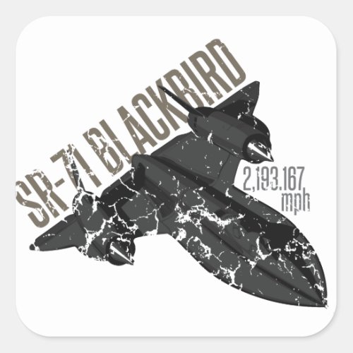 SR 71 Blackbird Square Sticker