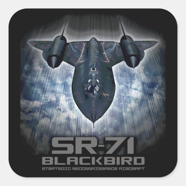 SR-71 Blackbird Square Sticker (Front)