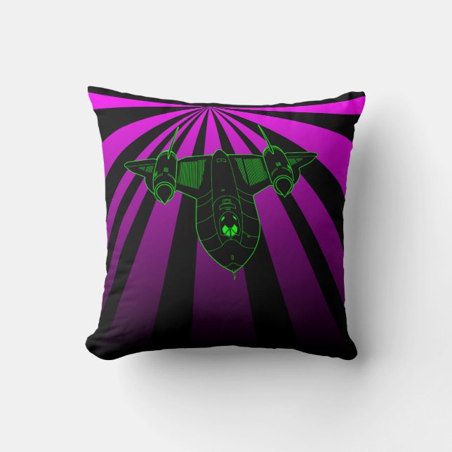 SR-71 Blackbird Throw Pillow (Front)