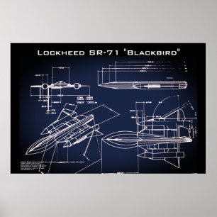 SR-71 Blueprint Poster