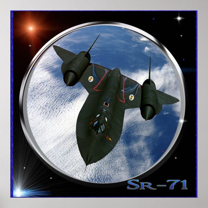 Sr 71 military spy plane poster