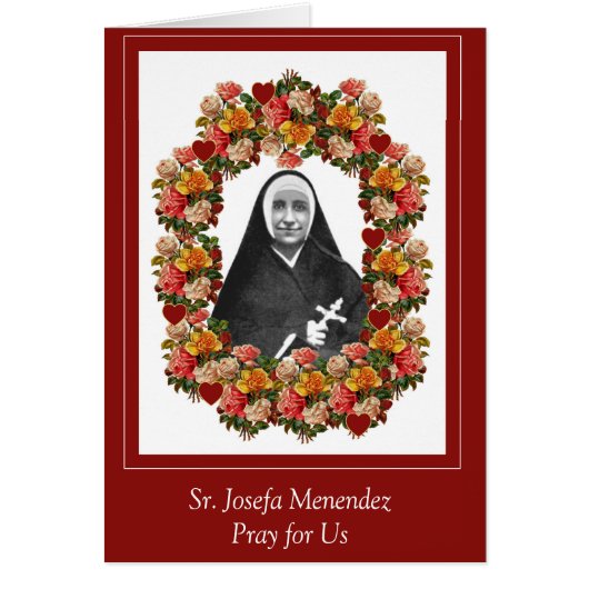 Sr. Josefa Menendez Nun Roses Cards (Front)