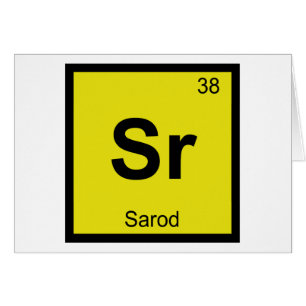 Sr - Sarod Music Chemistry Periodic Table Symbol Cards