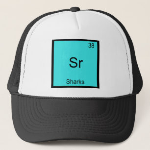 Sr - Sharks Funny Element Chemistry Symbol T-Shirt Trucker Hat