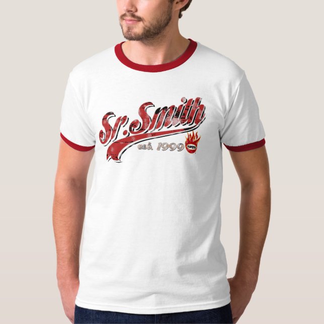 Sr.Smith Baseball Ringer T-Shirt (Front)