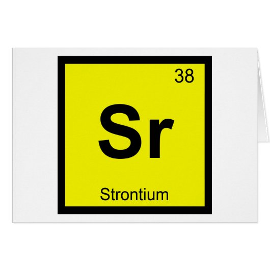 Sr - Strontium Chemistry Periodic Table Symbol Cards (Front Horizontal)