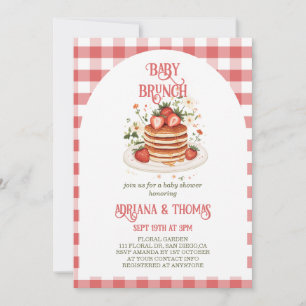 Srawberry Pancake Baby Brunch Shower Invitation