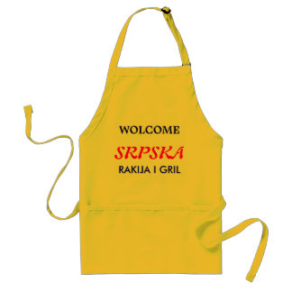 Srbija rakija i gril adult apron