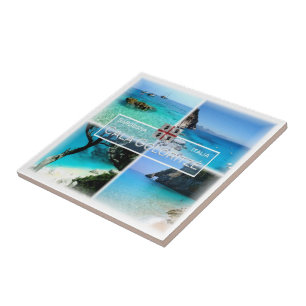 SRD033 CALA GOLORITZE' Mosaic, Sardinia, Ceramic Tile